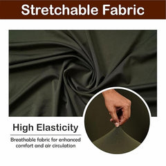 ELEGANTA Executive Office Chair Cover with Armrest Covers - 220 GSM Stretchable & Washable Anti-Slip Chair cover for Big and high backrest office Chair| Olive Green