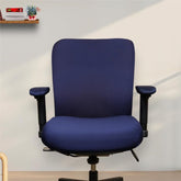 ELEGANTA Stretchable Office Chair Covers with Arm Rest Covers | Removable | Washable | Navy Blue