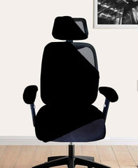 ELEGANTA Stretchable Office Chair Cover Set with Headrest & Armrest Covers | Soft & Washable Office Computer Desk Chair Slipcover | Solid Black